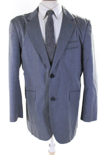 Ted Baker Men's Lined Long Sleeve Two Button Collared Blazer Gray Size M