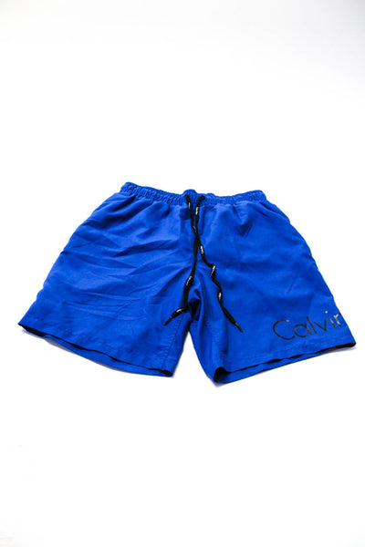 Calvin Klein Nike Men's Lined Elasticated Swim Trunks Blue Gray Size L XL, Lot 2