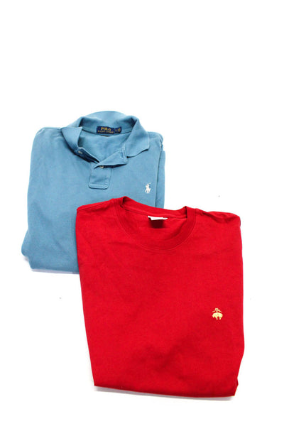 Polo Ralph Lauren Brooks Brother Mens Blue Collar Polo Shirt Size L XL lot 2