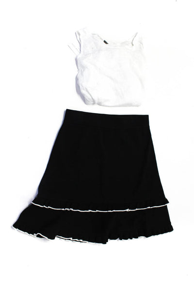 Generation Love Michael Michael Kors Womens Top Ruffle Skirt White Size M Lot 2