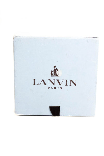 Lanvin Womens Silver Tone Faux Pearl & Crystal Cocktail Ring Size 6.25