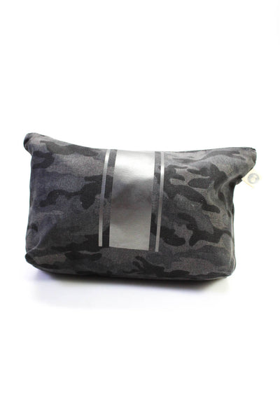 Koala Canvas Womens Camouflage Zip Top Canvas Pouch Handbag Gray