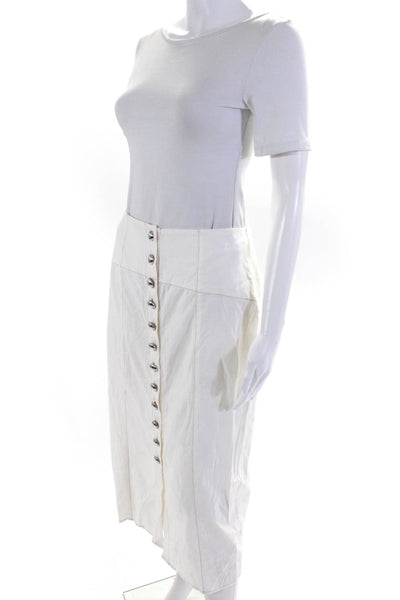 House of Harlow 1960 x Revolve Womens Long A-Line Button Up Skirt White Size M