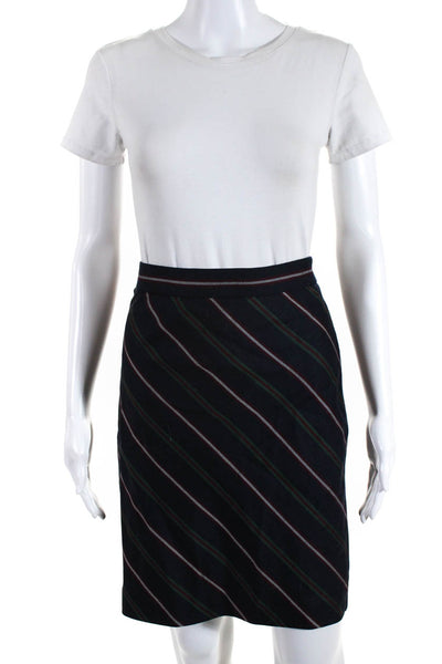 Brooks Brother Women's Midrise Zip Lined Pencil Skirt Striped Size 2