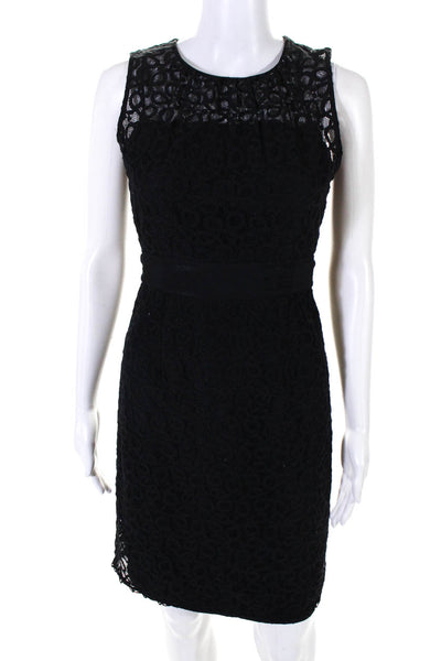 Milly Of New York Womens Lace Sleeveless Sheath Dress Black Size 0