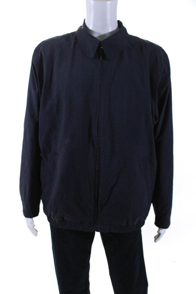 LL Bean Men's Long Sleeve Lightweight Collar Zip Up Jacket Gray Size XL