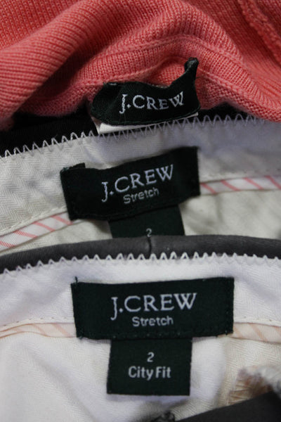 J Crew Womens 100% Wool Turtleneck Sweater Pants Coral Black Gray Size S 2 Lot 3
