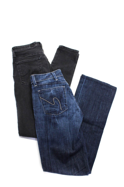 AG Adriano Goldschmied COH Womens Low Rise Jeans Charcoal Blue Size 26 24 Lot 2