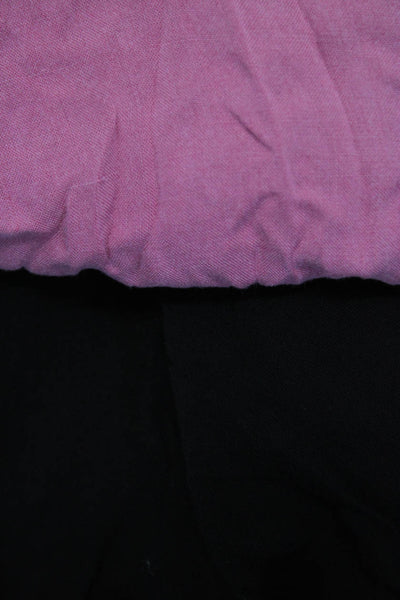 Gibson Look Women's Ruffle Collar Short Sleeve Blouse Pink Size XL, Lot 2