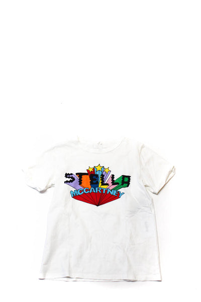 Stella McCartney Kids Cotton Graphic Print Short Sleeve T-Shirt White Size 12Y