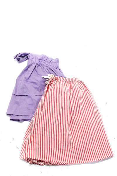 Il Gufo Caramel Womens Striped A Line Skirts Purple White Red Size 10 12 Lot 2