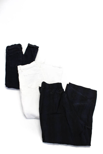 Vince J Brand Womens Striped Pants Jeans Blue White Size Small 27 26 Lot 3