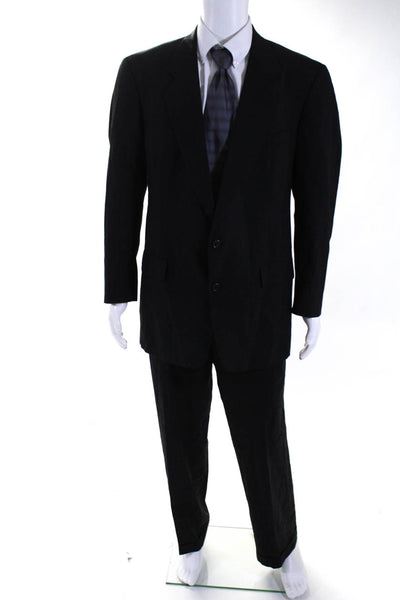Hart Schaffner Marx Men's Cotton Long Sleeve Mid-Length Collared Jacket  Black L