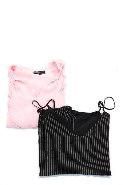 Generation Love Acrobat Womens Pink Silk Ruffle V-Neck Blouse Top Size M S lot 2