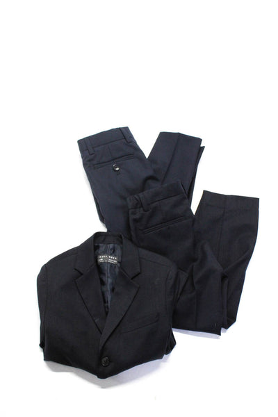 Zara Boys Collection Crewcuts Boys Wool Notch Collar Suit Navy Size 4-5 4 Lot 2