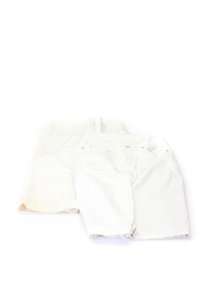 7 For All Mankind Generra Womens Bermuda Shorts White Size 25 4 Lot 2