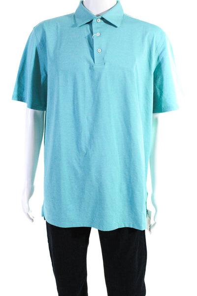 Southern Tide Men's Collar Short Sleeves Polo T-Shirt Green Size XL