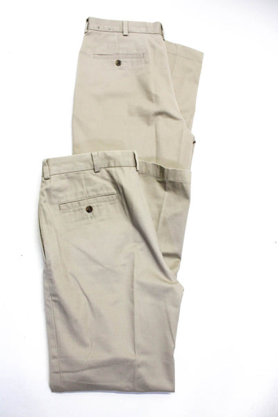 Brooks Brothers Men's Cotton Straight Leg Chino Pants Beige Size 35, Lot 2