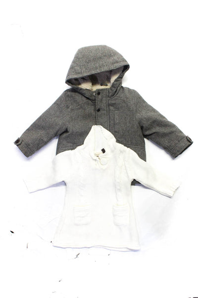 Zara Baby Boy Kids Hood Sweater Coat Gray Size 9/12 Lot 2