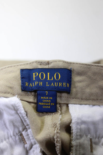 Polo Ralph Lauren Childrens Boys Khaki Pants Beige Cotton Size 7