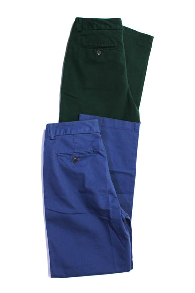 Polo Ralph Lauren Boys Cotton Straight Leg Chinos Pants Blue Green Size 18 Lot 2