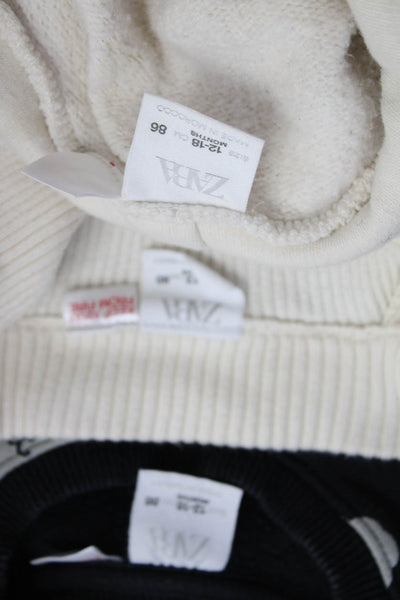 Zara Childrens Girls Hooded Zip Dog Print Sweater Sweatshirt 9-12M 12-18M Lot 3
