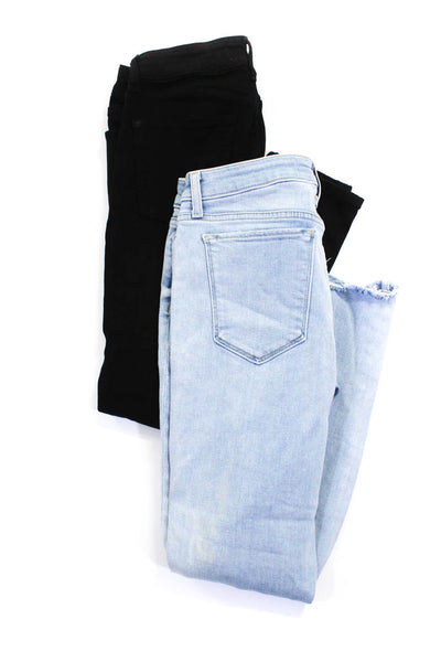 Joes DL1961 Womens Light Wash Distressed Denim Jeans Blue Black Size 26 27 Lot 2