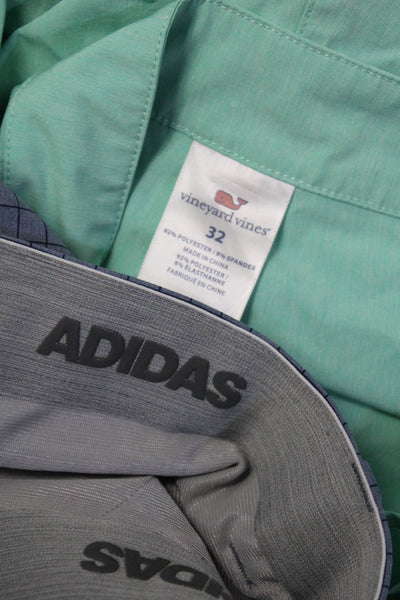 Adidas Vineyard Vines Men's Flat Front Casual Shorts Blue Green Size 32 Lot 2