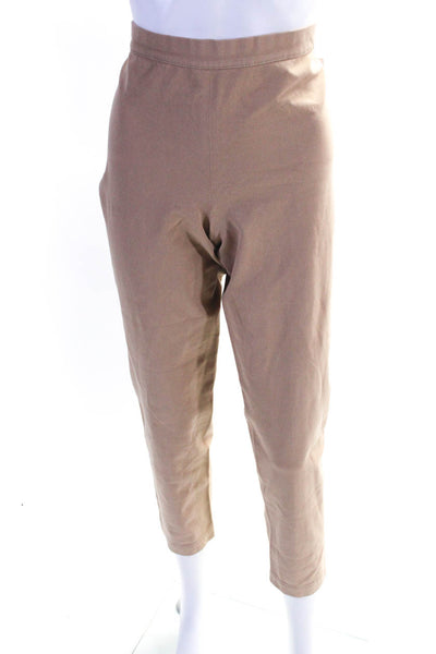 St. John Women's High Rise Slim Fit Pull On Pants Beige Size 10