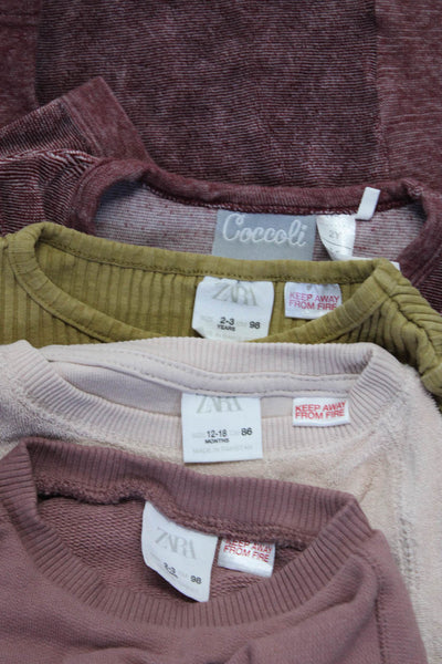 Zara Coccoli Childrens Girls French Terry Velour Top Sweater 2-3Y 12-18M Lot 4