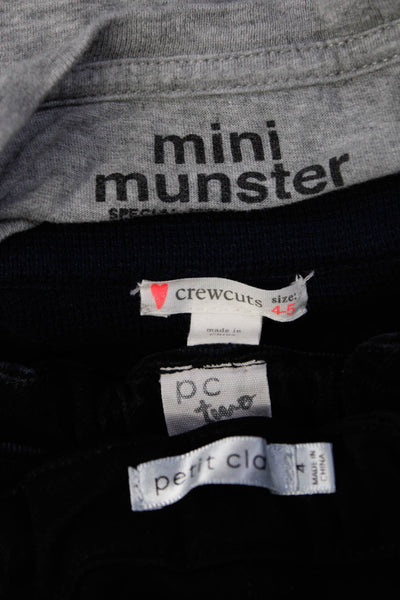 Mini Munster Petit Clair Crewcuts Boys Tops Pants Gray Black Size 6 5 4-5 Lot 4