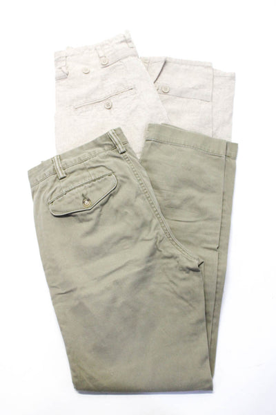 Fade To Black Polo Ralph Lauren Women's Casual Pants Green Beige Size 2 28 Lot 2