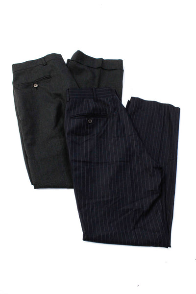 Polo Ralph Lauren Brooks Brothers Mens Wool Pants Blue Black Size 38 32 Lot 2