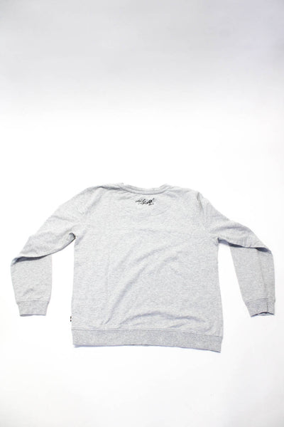 Karl Lagerfeld Womens Crewneck Long Sleeves Graphic Sweatshirt Gray Size S Lot 2