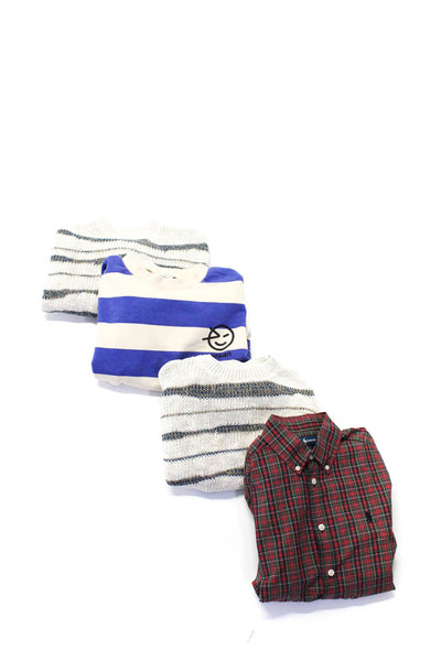Zara Wynken Ralph Lauren Boys Sweater Button Down White Size 6-7 8-9 10-12 Lot 4