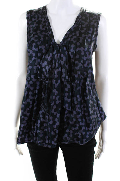Marc By Marc Jacobs Women's V-Neck Sleeveless Blouse Floral Size XS