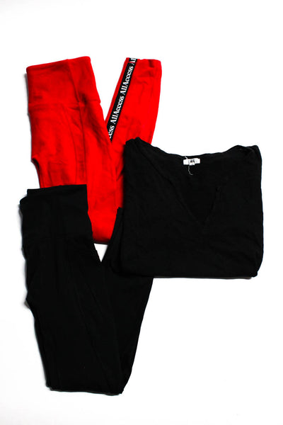 All Access LNA Womens Leggings Tee Shirt Red Size Medium Small Lot