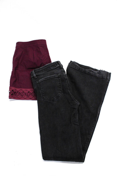 Catherine Malandrino Paige Womens Shorts Jeans Purple Black Size 4 29 Lot 2