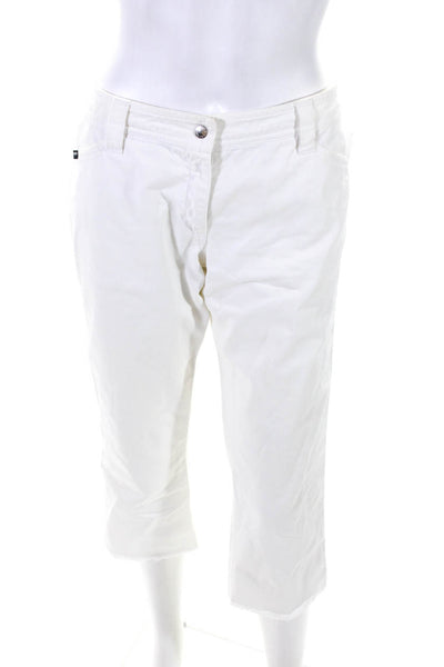 Dolce & Gabbana Women's Low Rise Straight Leg Cropped Pants White Size 38