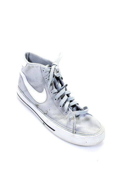 Nike Mens Canvas High Top Lace Up Court Legacy Basketball Sneakers Gray Size 9.5