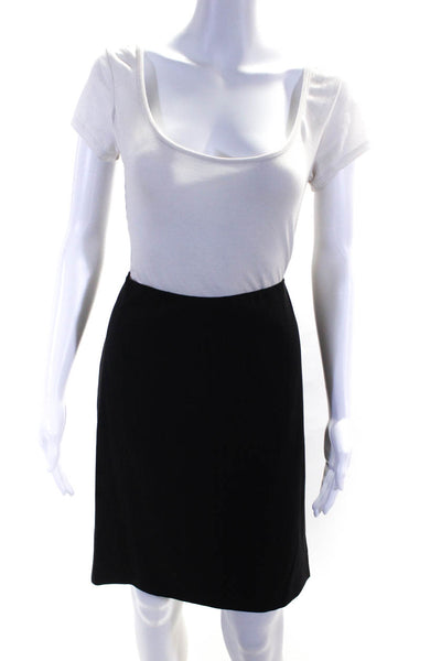 Dolce & Gabbana Women's Lined Slit Striped Pencil Skirt Black Size L