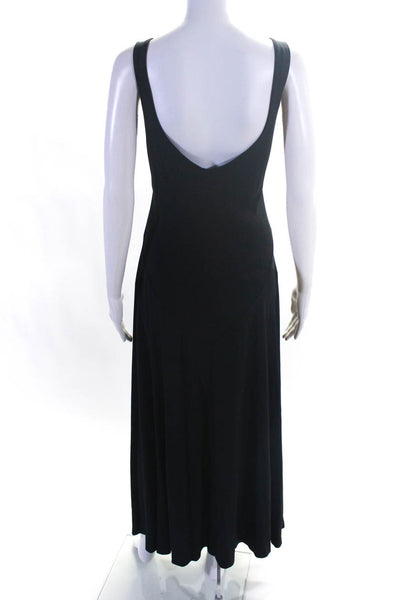 Lauren Ralph Lauren Women's Scoop Neck Fit Flare Maxi Dress Black Size 14