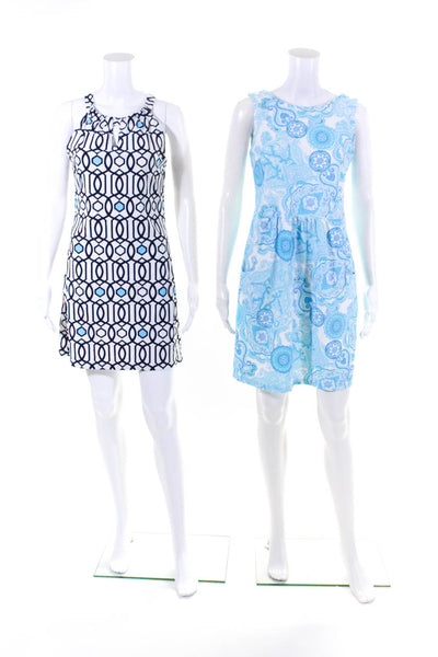 Jude Connally Womens Paisley Sleeveless Tank Dresses Blue White Size S Lot 2