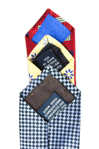 Brooks Brothers Faconnable Sulka Mens Striped Classic Ties Yellow Size OS Lot 3