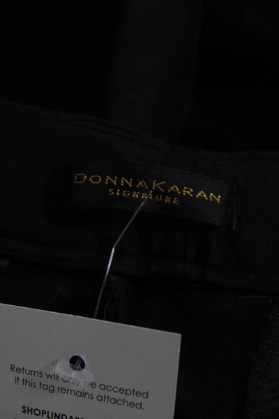Donna Karan Men's Flat Front Straight Leg Dress Pant Black Size 30