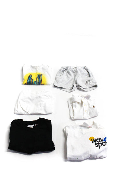 Ralph Lauren Zara Boys Short Sleeve Polo Shirt White Size 9M 12-18m Lot 6
