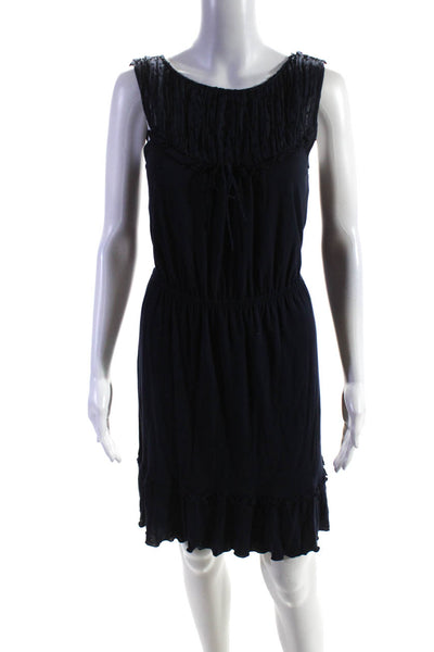Juicy Couture Womens Jersey Elastic Waist A-Line Sleeveless Dress Navy Size S
