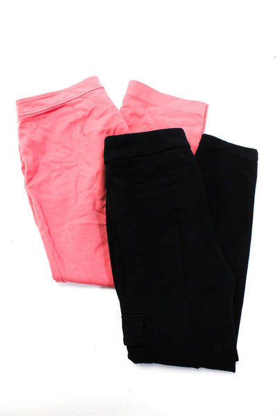 Anthropologie Elevenses Womens Cargo Pants Black Pink Size 0 6 Lot 2