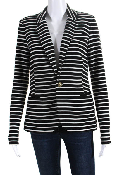 Juicy Couture W0omens Striped Blazer Jacket Black White Size Extra Small