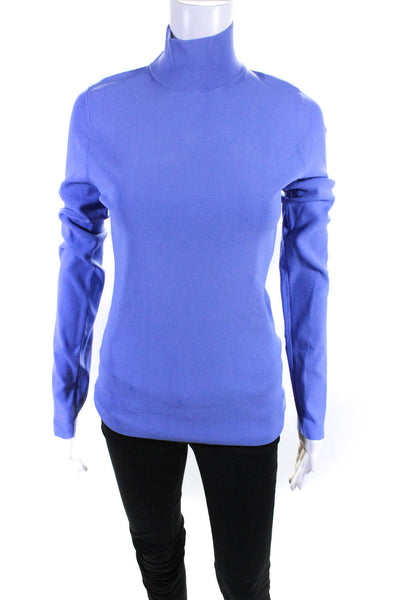 Bottega Veneta Womens Turtleneck Pullover Sweater Light Blue Size IT 42